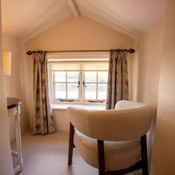 Bedroom 2 - flexible double or twin with reading nook
